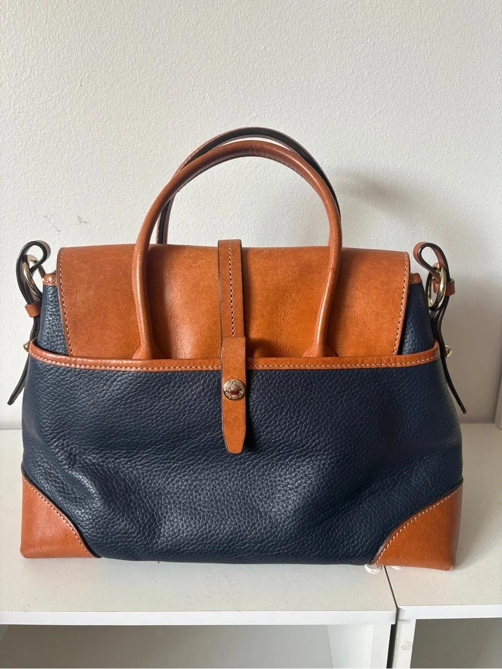 Dooney & Bourke Verona Bionda Elisa Satchel Leather Bag - No Strap